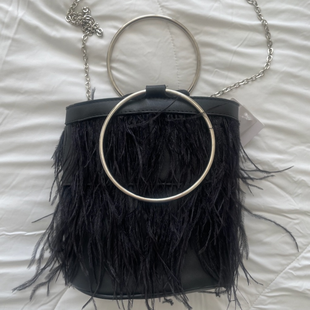 Feather Boho Peasant Hipster Hippie Art Chic Classy Party Evelyn Bucket Bag